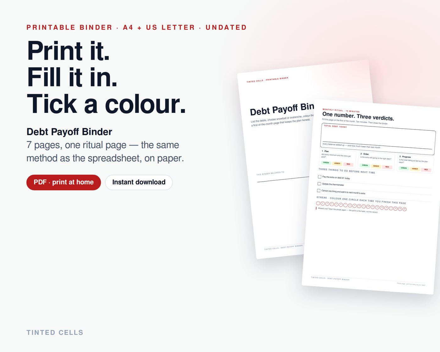 Debt Payoff Binder
